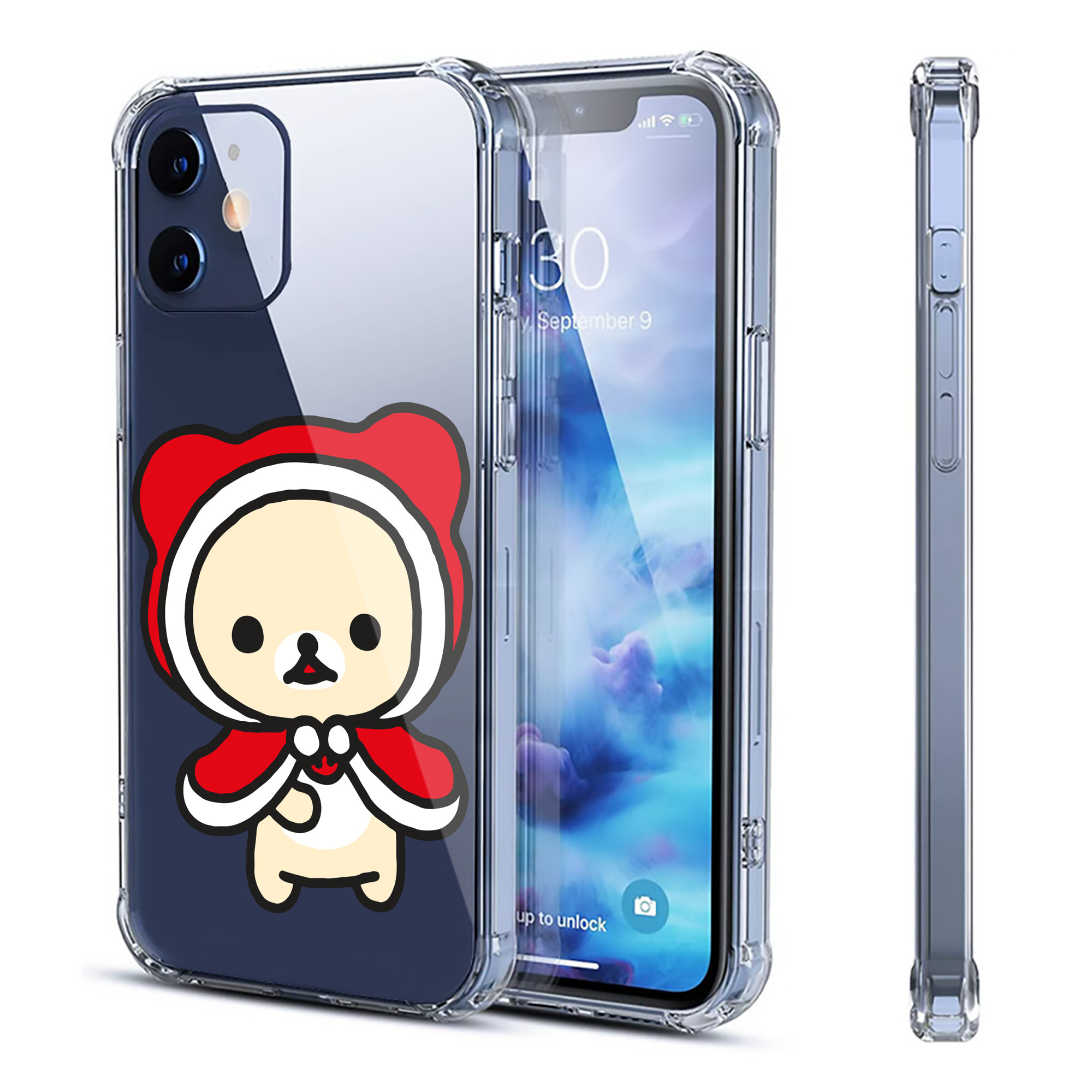 （画像用） リラックマ リラックマ キイロイトリ Rilakkuma Korilakkuma Kiiroitori 【iPhone 12シリーズ対応】透明スマホケース（クリアソフトケース）
